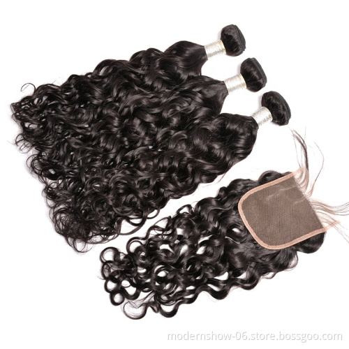 Wholesale Virgin Brazilian Hair Weave Bundles 100% Unprocessed Brazilian Hair With Closure Cuticle Aligned Human Hair Weft